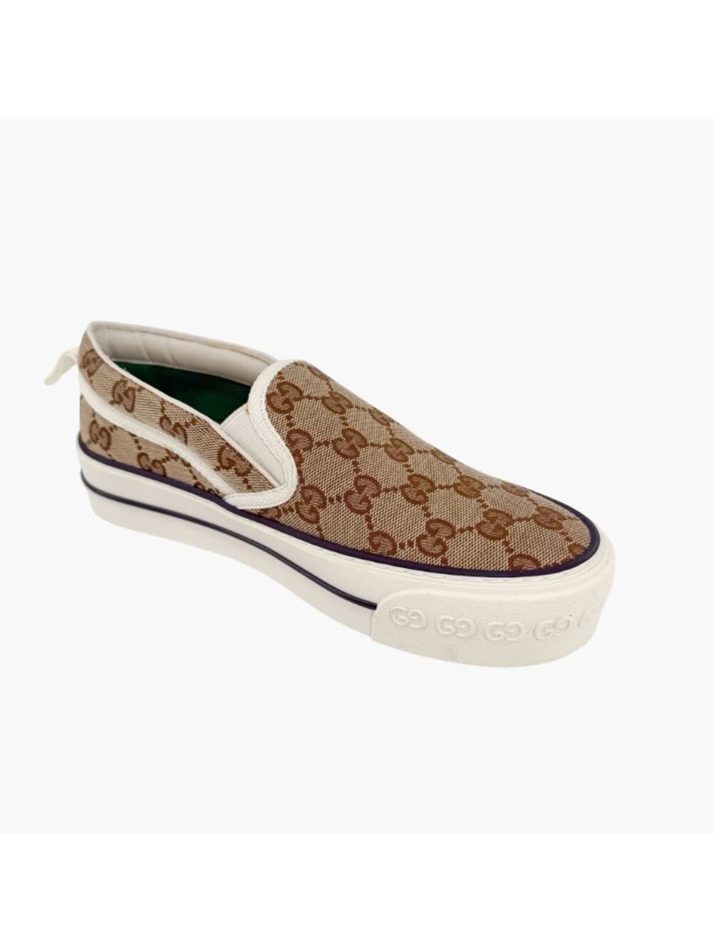 Gucci Tennis 1977 Slip On Sneakers GG Canvas Platform Size 36.5 US 6.5 Women’s - Picture 13 of 15